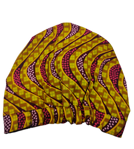 EWURAFUA pre-tied headwrap with strip tie